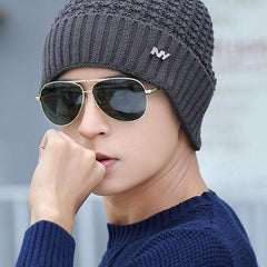 Knitted Patterned Winter Hat