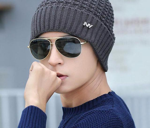 Knitted Patterned Winter Hat