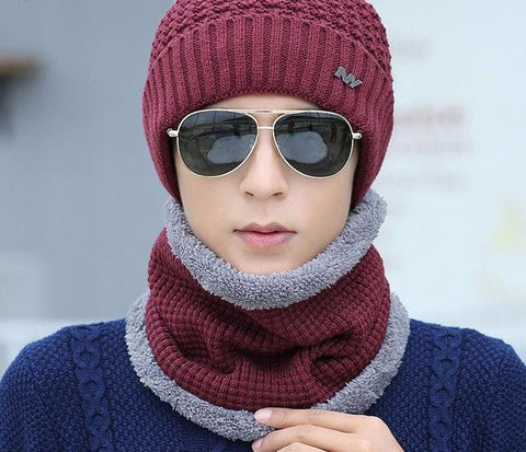 Knitted Patterned Winter Hat